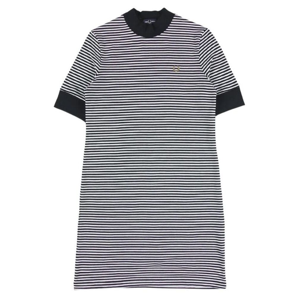 Fred Perry Womens/Ladies Striped T-Shirt Dress / White/Navy